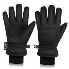 Winter Gloves,Snow Gloves Ski Waterproof Warm Cold Weather Gloves Medium Black