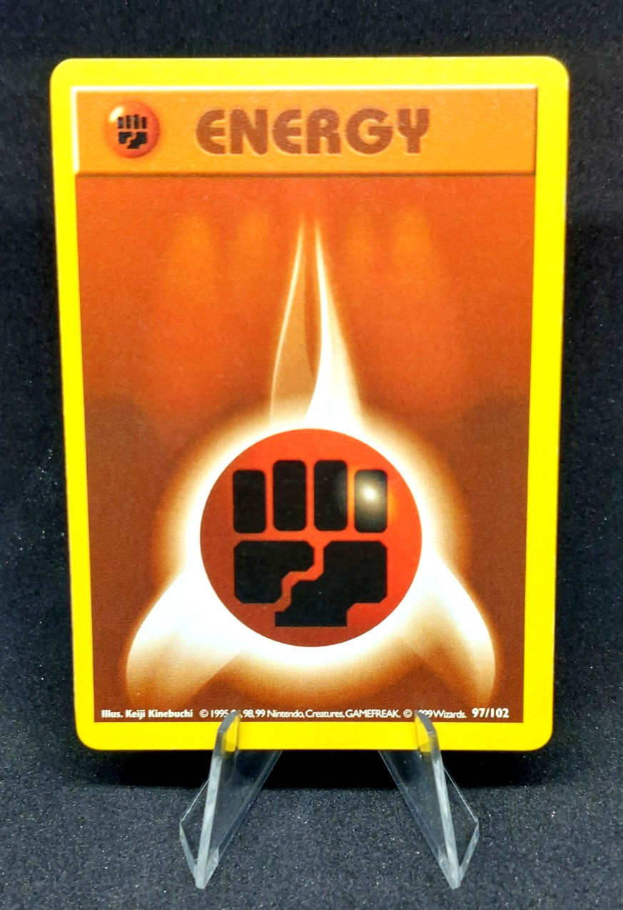 Pokemon Card - Fighting Energy - (97/102) Shadowless Base Set TCG 1999 NM