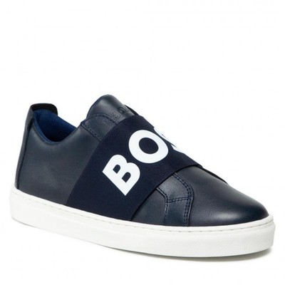 Boss Leder Schuh Mit Logo Für Kinder J29291