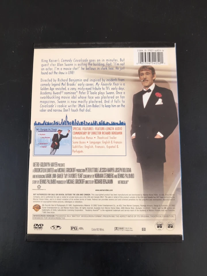 My Favourite Year - DVD - Peter O'Toole - Jessica Harper - Richard Benjamin 1982 - Image 2 of 4