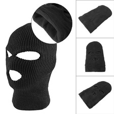 3 Hole Ski Mask Black Knit Hat Face Shield Beanie Snow Cap Winter Warm Head Hood