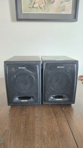 VTG Sony CFD-600 Stereo Mega Bass Boombox Speakers Pair of 2 VGUC Tested