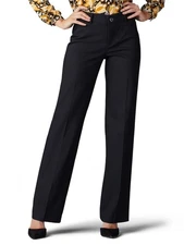 Women's Ultra Lux Comfort with Flex Motion Trouser Pant Black 6 Short
