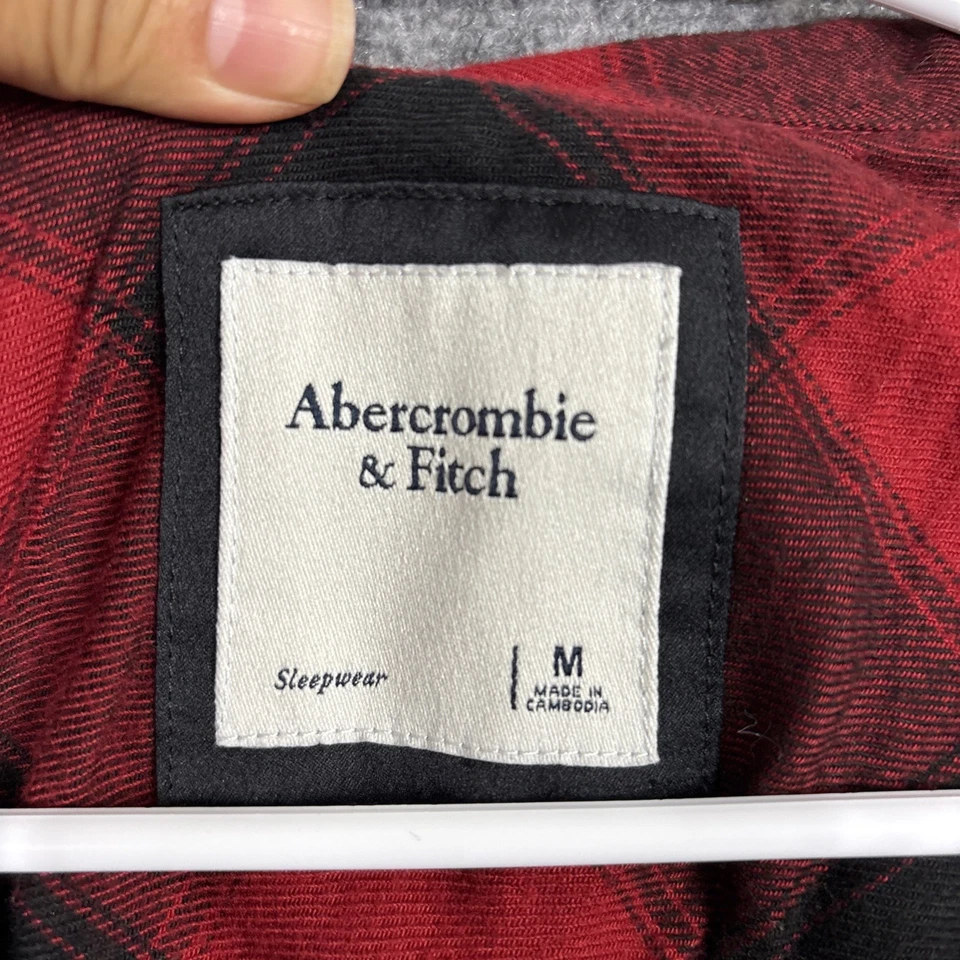 Conjunto de pijama Abercrombie & Fitch para mujer talla M rojo búfalo a cuadros Cabincore Foto 3 de 4