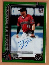 2025 Topps Update Tim Tawa RC #US236 Green Foil Auto #/99 Diamondbacks Rookie