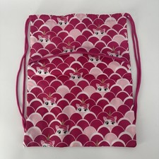 Thirty-One Retired Unicorn Dreams Cinch Sac Pink Drawstring Backpack 14" x 18"
