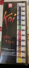 Koi Watercolor Sets - Fine Quality Watercolor Paint 12 Colors brand new sealed