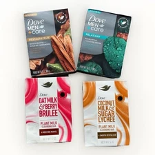 Dove Men +Care & Plant Milk Cleansing Bar Oat Milk Berry Brûlée Coconut Milk 4pk