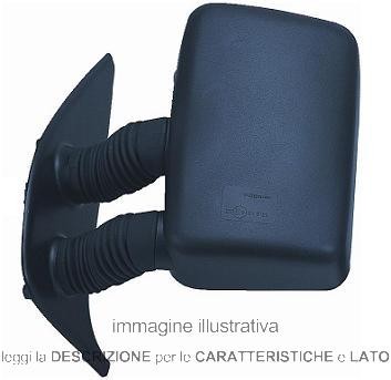 Specchietto Retrovisore Destro Manuale Nero Per Fiat Ducato, Citroen Jumper, Peugeot Boxer (1994-1999)