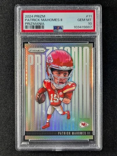2024 Panini Prizm PATRICK MAHOMES 1st Year Prizmania SSP #11 PSA 10 POP 24
