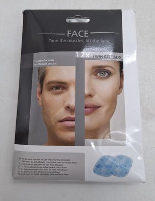 Slendertone Gesicht Gesichtstraffung Ersatz Gel Pads 12 Doppel Gel Pads Neu Versiegelt