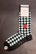 VK Nagrani Men's Dress Socks Mid Calf M282 ROMBI BLACK