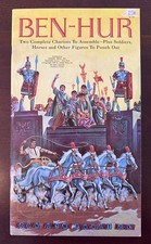 1959 Golden Press Ben-Hur Punch-Out Figures Chariots, Soldiers, Horses-EX Cond.