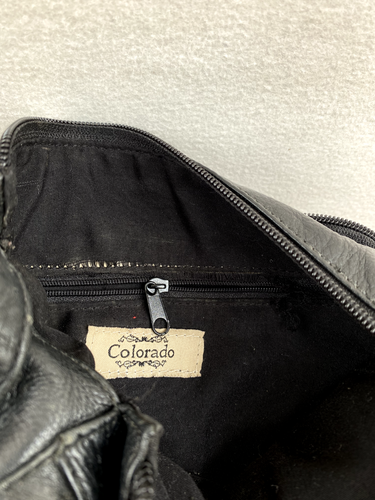 ๐น Colorado Leather Crossbody Messenger Bag Tote Multiple Compartments Black - Picture 8 of 8
