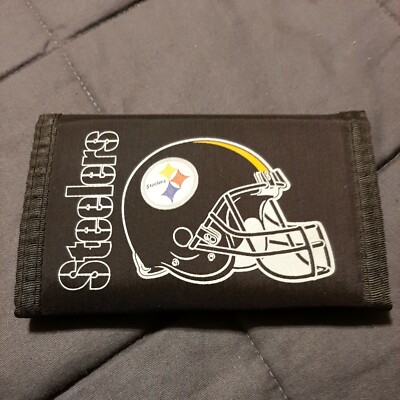 NFL PITTSBURG STEELERS 5'' Tri-fold Wallet, Nylon with Official Logo