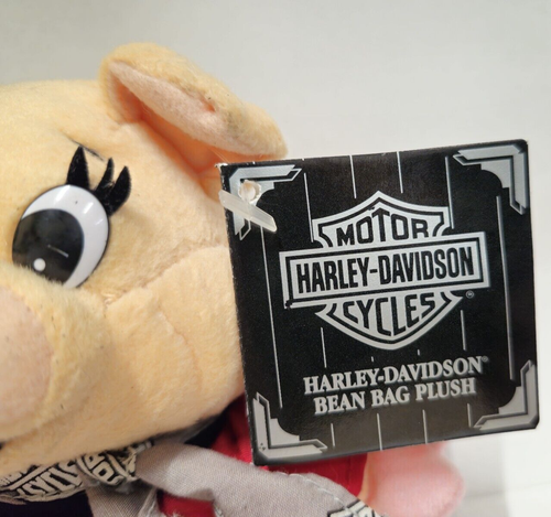 NWT Vintage 1997 Harley Davidson "Racer The Pig" Bean Bag Plush  w/ Hang Tag. - Picture 2 of 4