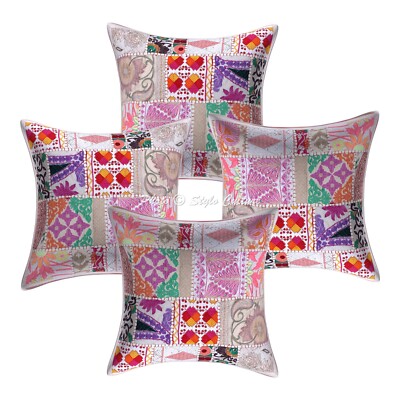 Art Decor Floor Cushion Vintage Patchwork Hippie Gypsy Pillow Meditation