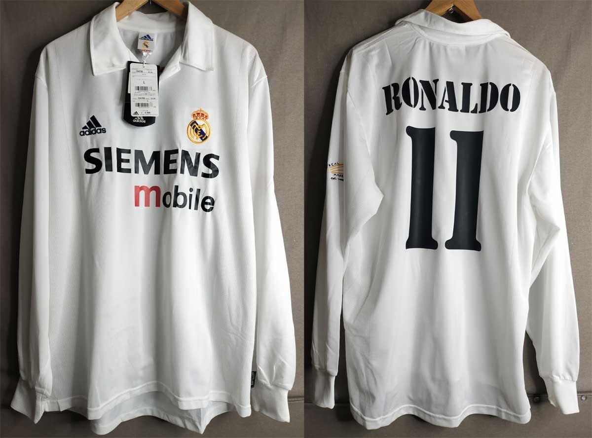 MINT Ronaldo 11 L REAL MADRID 2002 2003 Home Jersey Camiseta Shirt Brazil