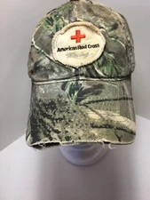 Trucker Baseball Cap Slide Adjust AMERICAN RED CROSS RACING HEAVY STAIN ON  BAND