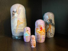 Piece of Art Ballet Nesting Doll Hand Paited 7'' 5 Pieces Prima Ballerina