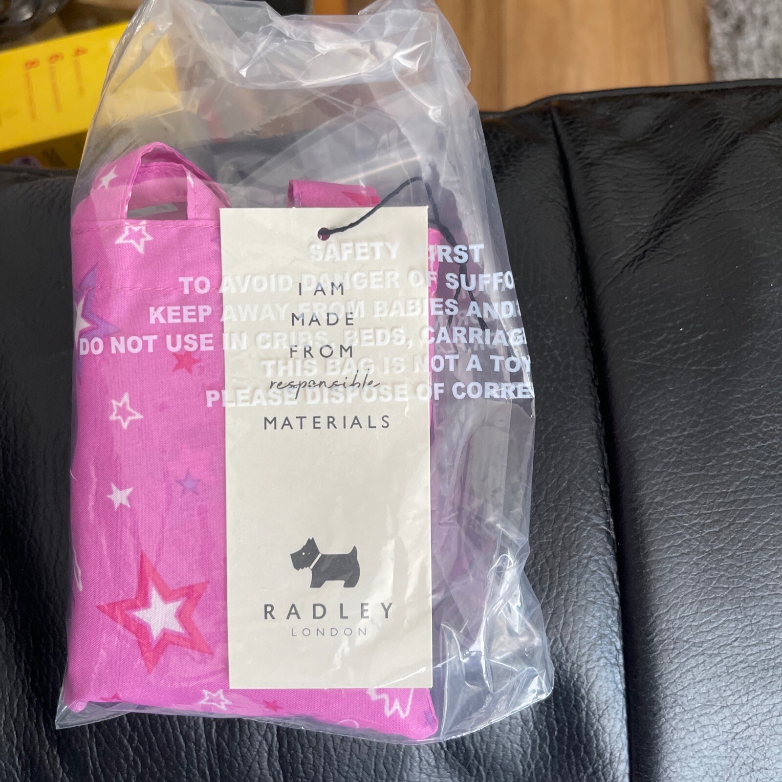Brand New Radley Foldaway Tote Bag - Catch A Falling Star In Rose Pink RRP £16. image 5