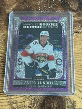 2021-22 O-Pee-Chee Platinum Hockey Violet Pixels #296 Anton Lundell /299 Rookie