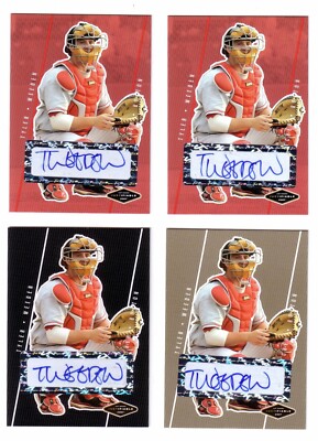 4 card lot Tyler Weeden 2007 Just Minors Justifiable Rookie Auto Autograph