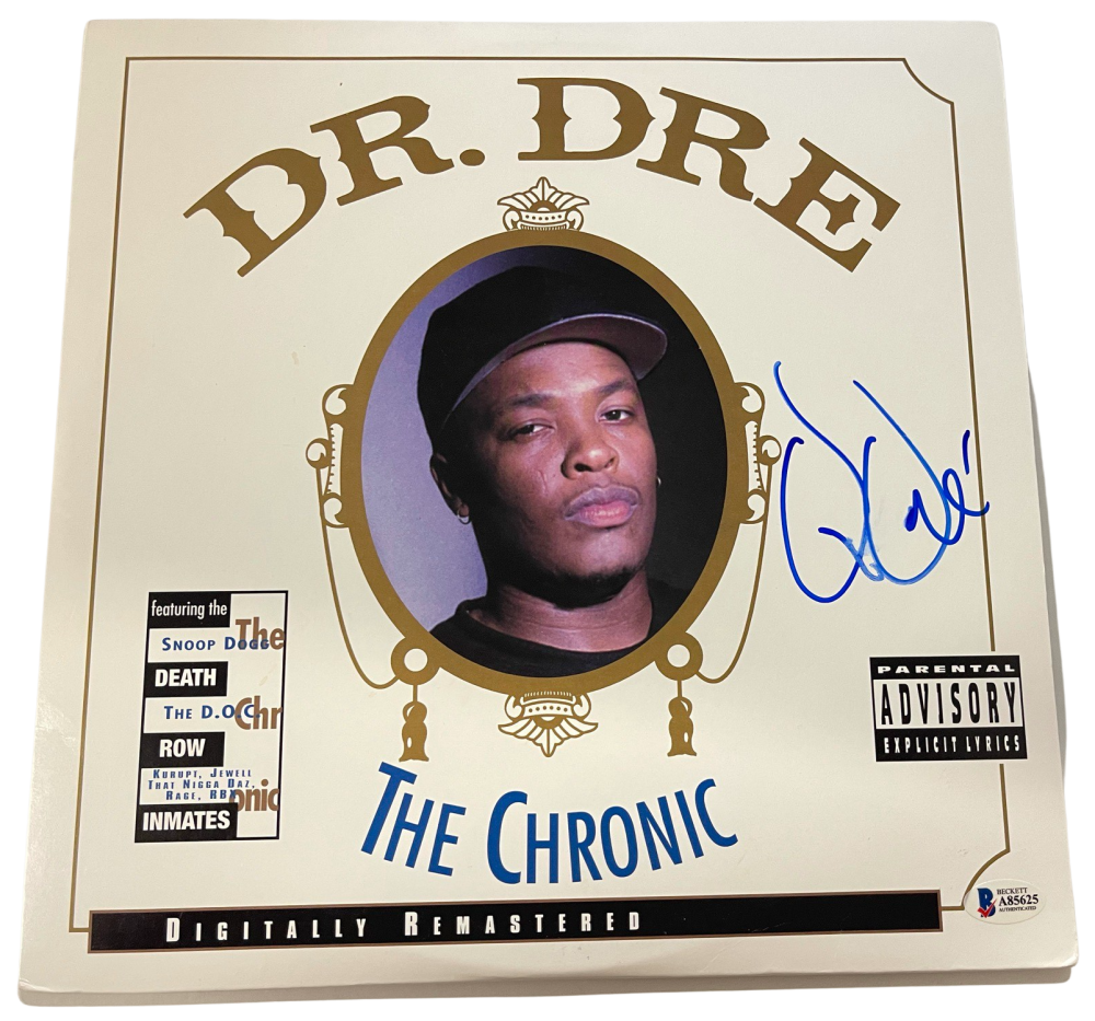 DR. DRE SIGNED THE CHRONIC ALBUM VINYL AUTHENTIC AUTOGRAPH PROOF