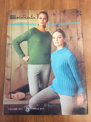 Spinnerin 101 Classic Sweaters #310 Knitting Book Lesson 3 Vintage Mens Women - Picture 3 of 4