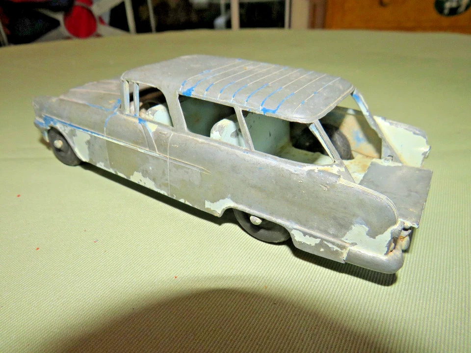 DE COLECCIÓN TOOTSIETOY RARO METAL FUNDIDO 7"L 1958 PONTIAC SAFARI STATION WAGON COCHE DE JUGUETE Foto 3 de 4