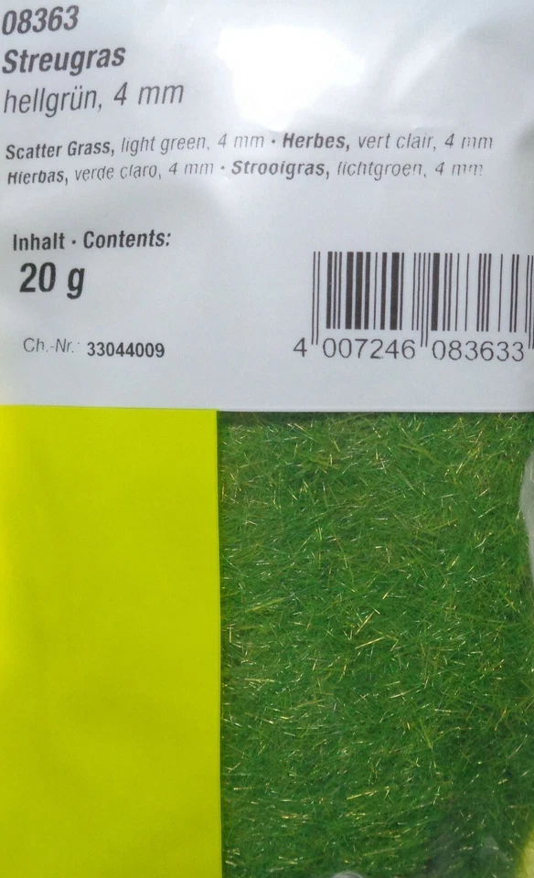 NOCH Streugras / Grasfasern (159,50€/kg) Frühlingswiese, Auswahl, 20 g Beutel - Bild 4 von 4