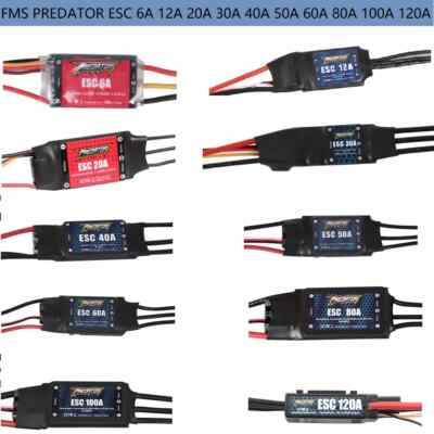 Predator Electronic Speed Control ESC 6A-120A RC Plane Fixed Wing Model Parts
