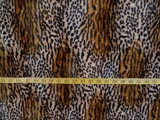 VELBOA STRIPED ANIMAL PRINT 100 POLYESTER SHORT PILE FAUX FUR BY THE YARD