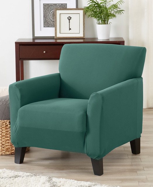 Jersey Stretch Slipcover Teal Blue Chair Cover eBay