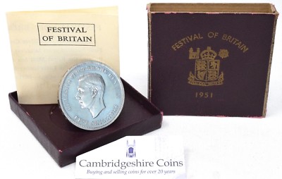1951 Festival of Britain Crown PURPLE BOX Uncirculated Coin UNC 5