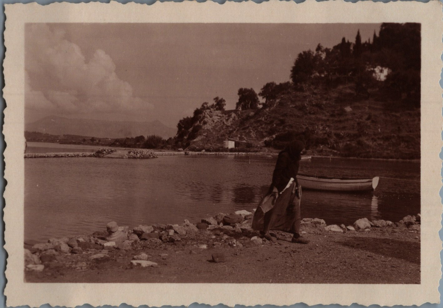 Greece, Corfu, Al Cannone, vintage print, ca.1930 silver print 6x9 