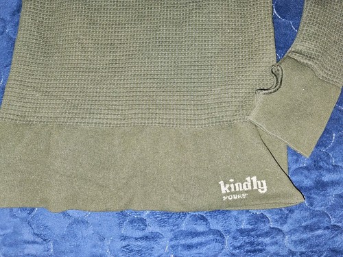 Camicia da sonno John verde a costine a scatto anteriore lunga gentile da te grande - Foto 5 di 5
