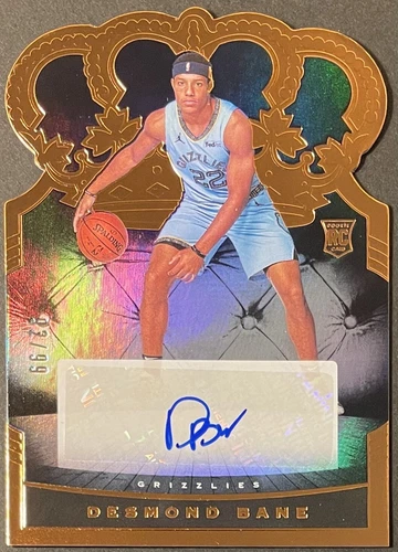 Desmond Bane 2020-21 Panini Crown Royale RC Rookie Die Cut Auto /99 Grizzlies
