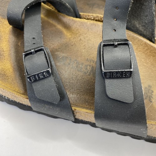 Birkenstock Mayari Birko Flor Black Leather Sandals Womens Sz EU 36 US W5 - Picture 9 of 12