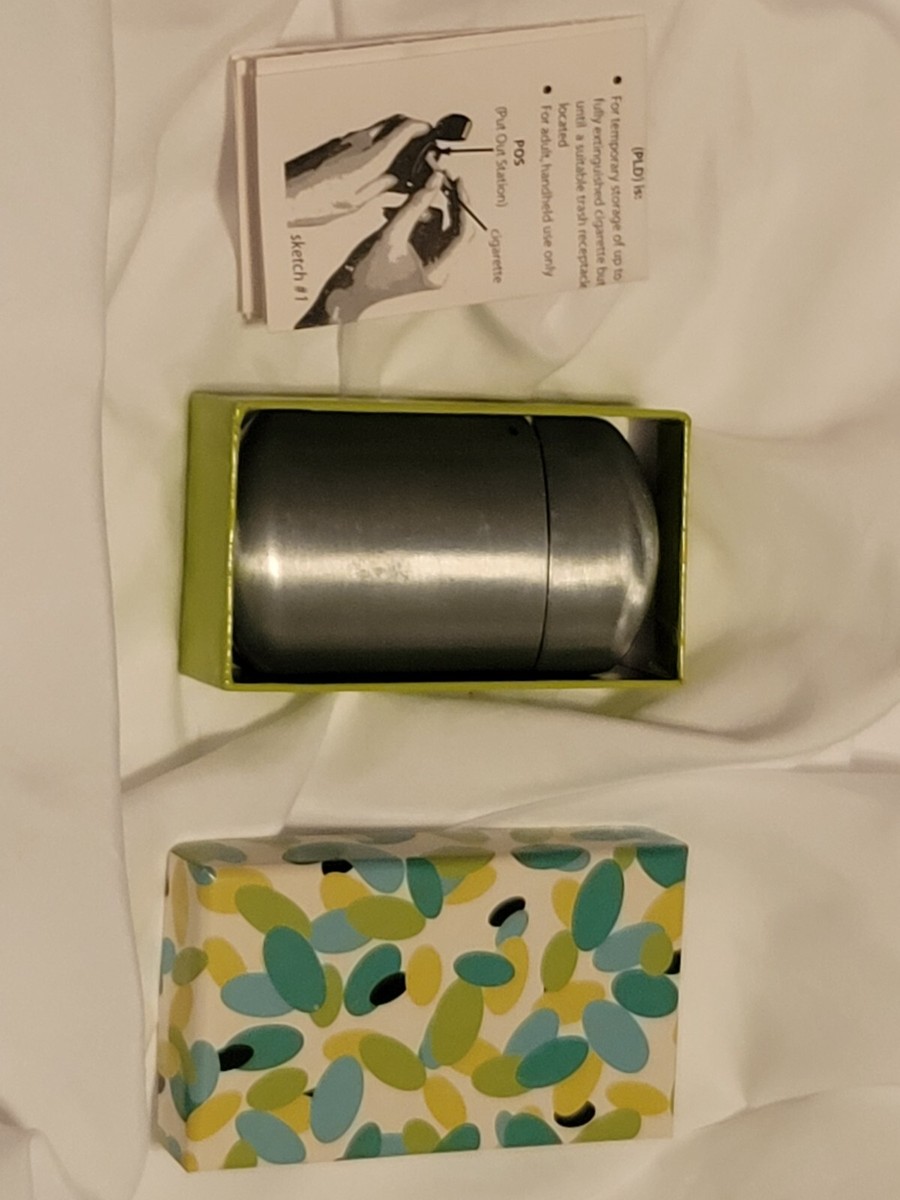 PORTABLE LITTER DEVICE HOLDS 4 CIGARETTE BUTTS HANDY 3