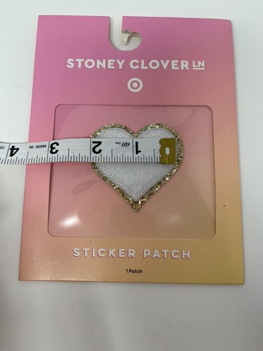 Stoney Clover Lane Sticker Patch White Heart Gold Glitter Target NEW - Picture 3 of 3