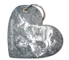 Alpsee-Green Felt Keyring Keychain NEW A8.1 