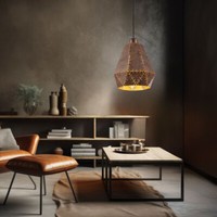 Pendelleuchte HäNgelampe Esszimmerleuchte Rost E27 Industriell Stahl Wohnzimmer