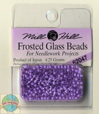 Mill Hill Glass Beads - 62047 Frosted Lavender Size 11/0 Bead - 4.25 Grams