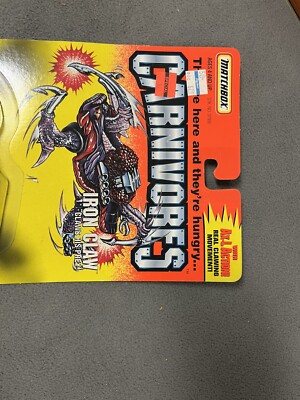 Vintage 1994 Matchbox Carnivores Iron Claw Battle Pick Action New