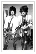 RONNIE WOOD & KEITH RICHARDS Signed Autograph PHOTO Print THE ROLLING STONES