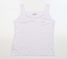 Guodil Damen Tanktop weiß Baumwollmischung Größe XL