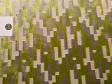 4YD VILLA NOVA, UK V3156 MARTELLO Citrus 06 Geometric Velvet Fabric $800 Retail 