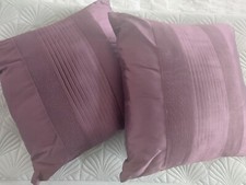 Cushions x2 Purple 40x40cms Washable Zipped Covers-Wipe Clean Inners Little Used