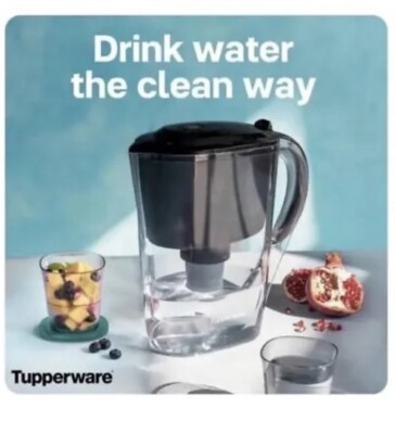 New Tupperware Pure & Serve Water Jug Filter Set Filtered Water 2.6L ...
